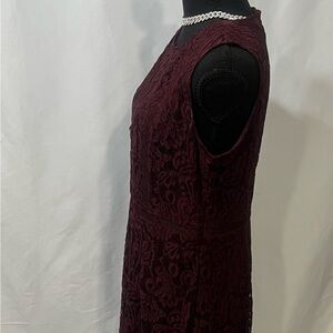 Banana Republic Burgundy Lace Midi Dress